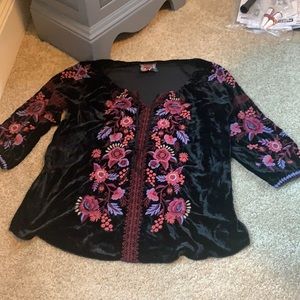 Johnny Was Velvet Blouse
